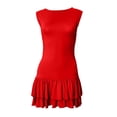 thumbnail image 3 of Women Sleeveless Bodycon Mini Dress - Double Layered Ruffle Ruched Tiered Skirt, Slim Fit Corset Short Dress, 3 of 4