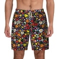 thumbnail image 3 of Uemuo Spring And Summer Flowers Pattern Mens Swim Trunks Quick Dry Board Shorts with Mesh Lining, Stretch Beach Shorts Quick Dry No-Chafing Board Shorts-X-Large, 3 of 9
