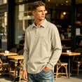 thumbnail image 5 of Long Sleeve Polo Shirts for Men Casual Polo Tshirt Collared Work Pullover Shirt Workwear Office Polo Tee with Pocket with Pocket, 5 of 5