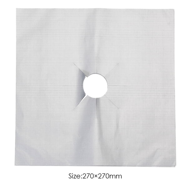 6 uds cubiertas protectoras para estufa almohadilla para estufa a prueba de aceite resistente al calor (plata)