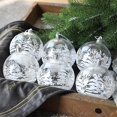 thumbnail image 4 of Juego de 6 bolas de árbol de Navidad colgantes bola transparente 6cm, 4 of 5
