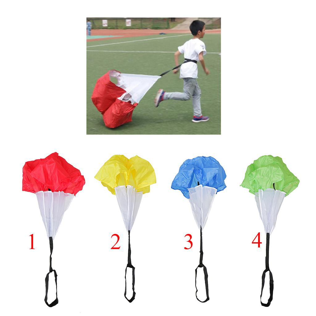 Sportsman Kids Sports Running Training Exercise Umbrella Drag Chute Red 