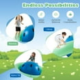 thumbnail image 4 of Costway 7.5 FT Inflatable Dome Rocker Bouncer with 6 Handles Fun Outdoor Game for Kids Green, 4 of 10