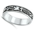 thumbnail image 4 of Cross Dove Vine Parable Bible Communion Ring 925 Sterling Silver Band Jewelry Female Male Size 5, 4 of 4