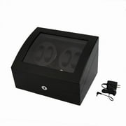 Quiet Automatic Rotation 4+6 Watch Winder Display Box Storage Holder Case