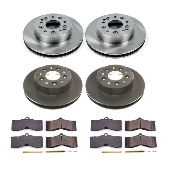 Ultimate Brakes Front and Rear Ceramic Brake Pad and Rotor Kit with Hardware WM81549