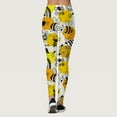 thumbnail image 5 of Bibifish Womens Leggings Yellow White Bee Print Slim Fit Casual Pants Cute Pattern Soft Fabric Stretchy Casual Daily Outings Playful Stylish Leggings, 5 of 5