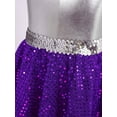 thumbnail image 5 of DPOIS Kids Girls Girls Praise Dance Dresses Worship Tunics Liturgical Dancewear Purple 10, 5 of 7
