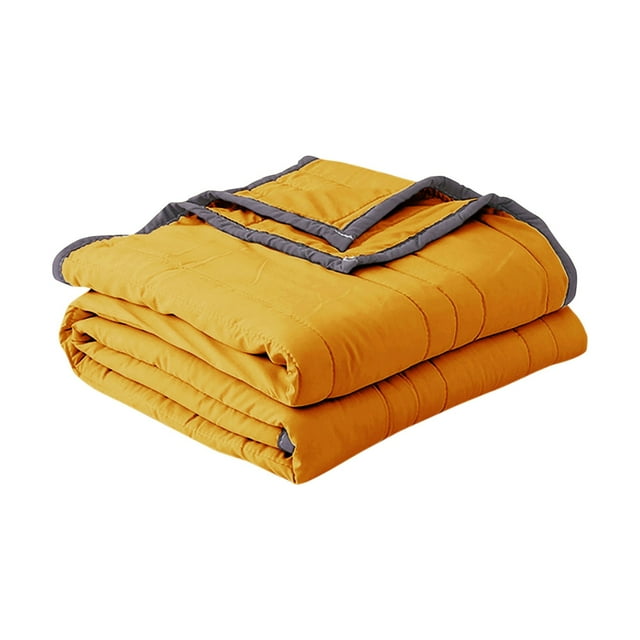 71x79IN Cooling Weighted Blanket, Summer Solid Color Simple Design Cotton Cool Quilt Wrinkle Resistant Summer Blankets with Double Sided Cold Effect, for Bed Couch Sofa, Keep Cool for Night Sweats