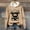Khaki#1, variant on SERTG Kids Round Neck Sweatshirt with Pockets Loose Long Sleeves with Cute Patterns Fall Winter Warm and Comfortable Hooded Tops for Children 1-14 Years