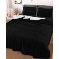 thumbnail image 3 of Quilts Twin Size, Pure Black Soft Comforter Bedding Set for Bed, Simple Solid Color Lightweight Quilted Bedspread with Pillow Cover(2 Pieces) for All Season, 68x86 Inch, 3 of 6