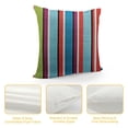 thumbnail image 4 of Heduofu Corded Decorative Indoor/Outdoor Square Throw Pillow, Perfect for Patio Decor - Colorful Stripe White, 4 of 5