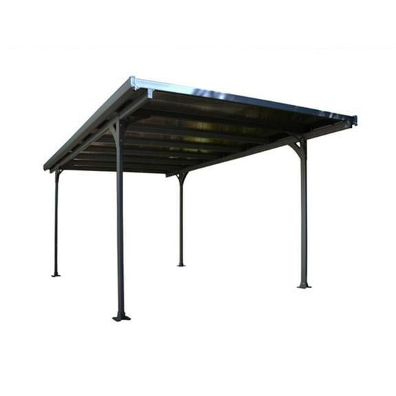 Garden Games 117.1" W x 196.9 L x 85.8" H Gray Carport