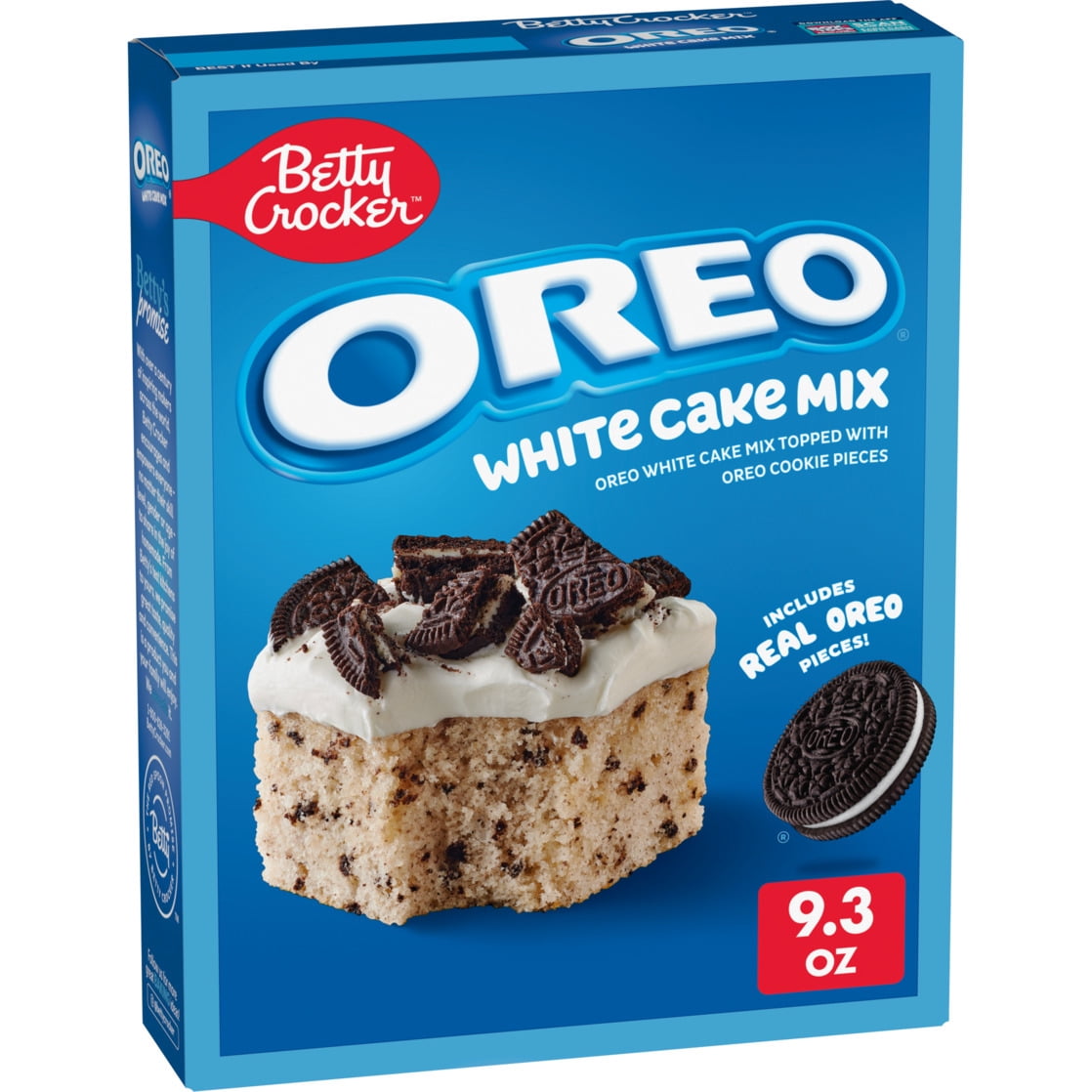 (6 pack) Betty Crocker OREO White Cake Mix, White Cake Baking Mix With OREO Cookie Pieces, 9.3 oz