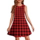 thumbnail image 3 of Teen Girls Dresses Sleeveless Plaid A-Line Dress Classic Pattern Casual Summer Dresses for Kids ,Sie:140, 3 of 7