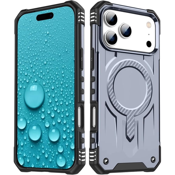 REQO Designed for iPhone 17 Pro Case, Wireless Charging Compatible, Magnetic Shockproof Full Body Protective Phone Cover with Hard PC Back
