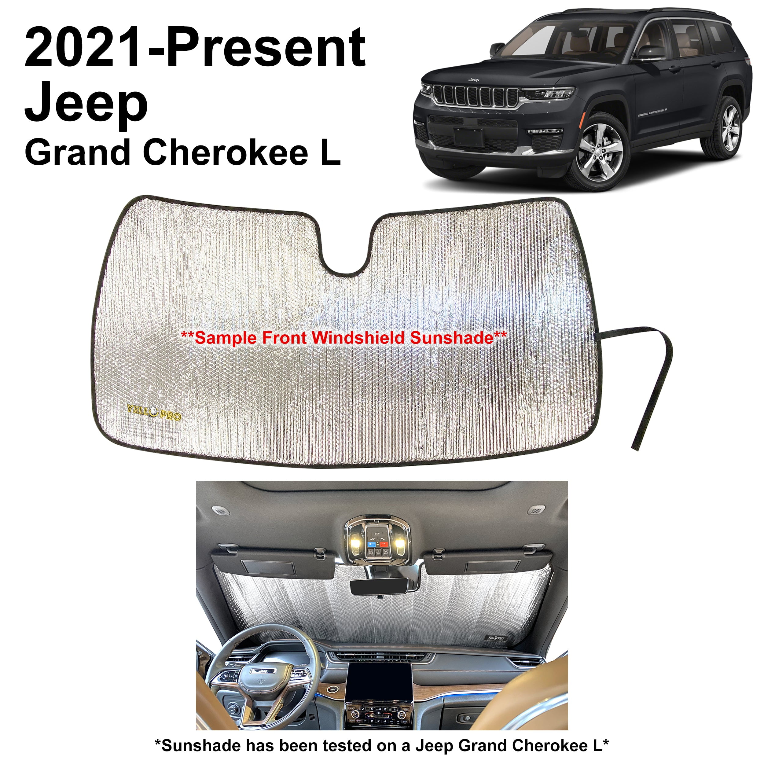 Windshield Sunshade for 20212022 Jeep Grand Cherokee L SUV (Does Not