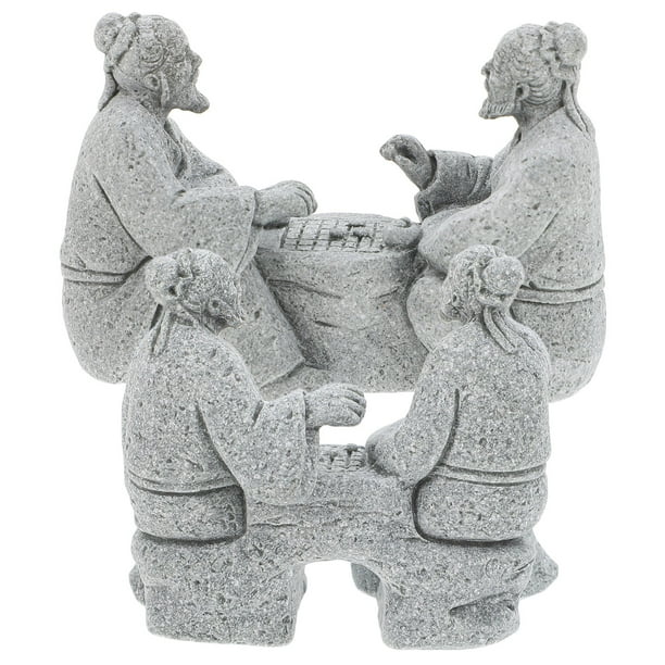 2 piezas de decoración artística creativa para el hogar, piedra arenisca, adorno zen, accesorio de paisaje, gris