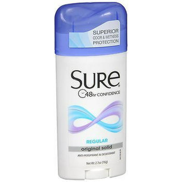 Sure AntiPerspirant Deodorant Original Solid Regular Scent 2.7 oz