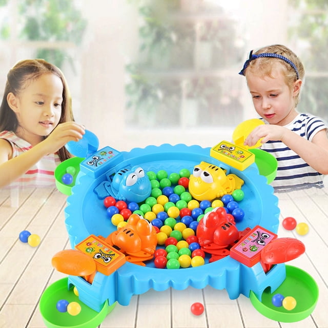 Cheers 24Pcs Beads Frog Eating Beans Board Table Game Interactive Educational Kids Toy