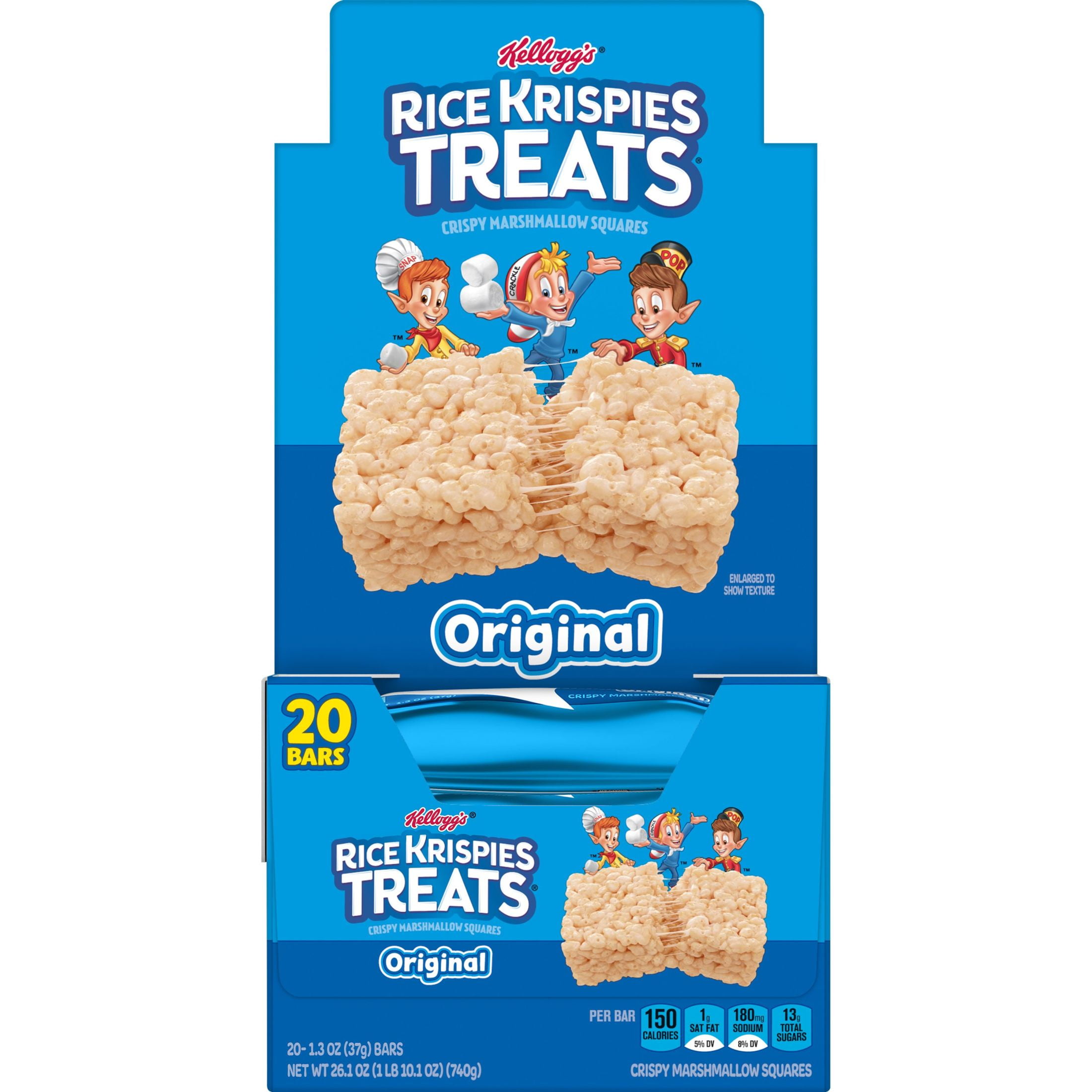 Rice Krispies Treats Original Chewy Marshmallow Snack Bars, 26 oz, 20 ...