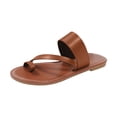 thumbnail image 3 of Willtoo Womens Summer Casual Flat Sandals Vintage Straps Toe Ring Slip On Lightweight Comfortable Outdoor Ladies Beach Adjustable Hook Loop Dressy, 3 of 5