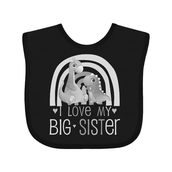 Inktastic Little Sister I Love My Big Sister Boys or Girls Baby Bib