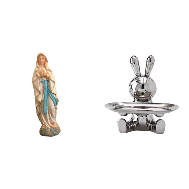 Estatua De La Santísima Virgen María, Figura De La Señora De Lutero, Bandeja Decorativa De Cerámica Para Joyas, Organizador Para Tocador, Entrada De Boda, Dormitorio, Oficina