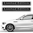 thumbnail image 1 of Queilt (Black) 2pcs 3D Silver Metal Car Logo Sticker Decal for Car, Motorcycle, Window, Door, PC, Tablet, Laptop, 1 of 5