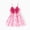 Cherry Pink, variant on Girls Dress Allover Letter Print Bowknot Sleeveless Summer Dresses Girls Fashion Sizes 2-9Y