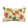 thumbnail image 7 of Yayeee Pillowcase Queen Size Set of 2 Satin Wrinkle Resistant Pillow Case, Beige Leaves, 7 of 7