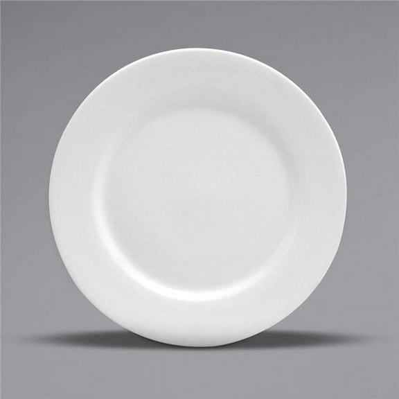 Buffalo  7.5 in. Bright White Ware Rolled Edge Porcelain Plate