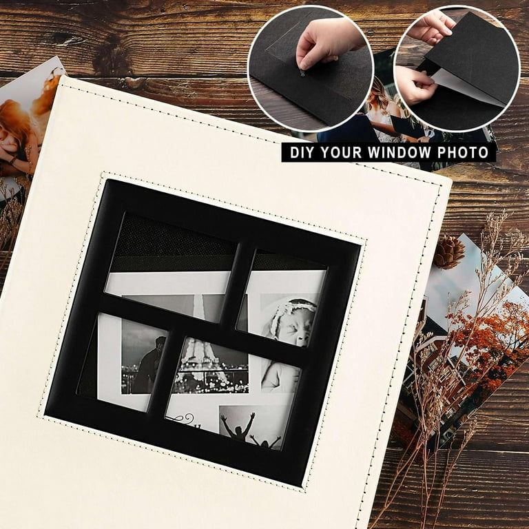 Ywlake Photo Album 4x6 400 Pockets, Leather Photo Albums Holds 400 Vertical  Pictures Only Black