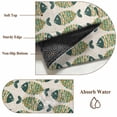 Beige Green Fish Area Rug 5x7 Washable Rug Non Slip Rustic Animals ...