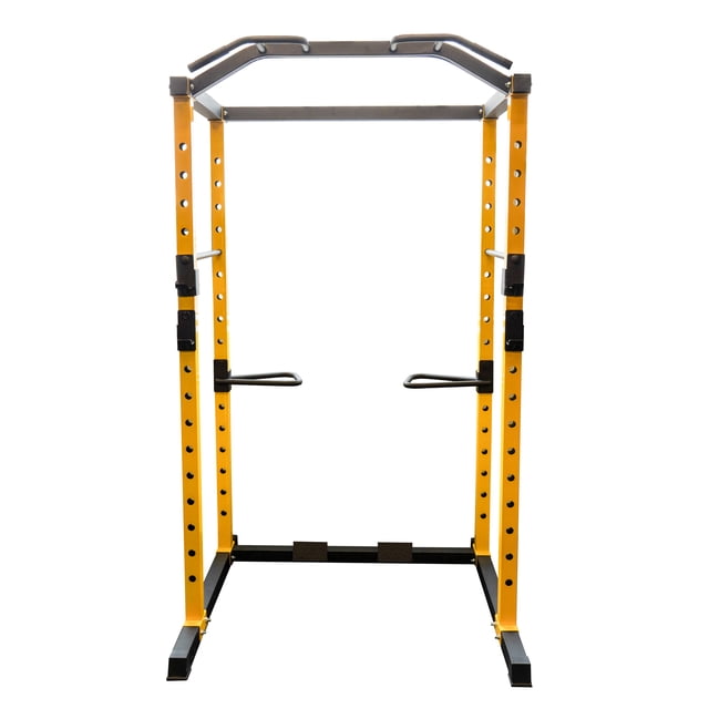 PRISP Cage d'Alimentation Multifonction Ajustable - Support D\'entraînement Physique avec Accessoires Polyvalents pour Squats et Haltérophilie