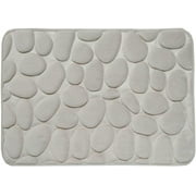 Memory Foam Bath Mat Soft Microfiber Bath Mat for Bathroom, Non Slip Water Absorbent Cozy Bathroom Rug Machine Washable Memory Foam Rug Quickly Drying Small Mat 17x24 Inch