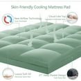 "INGALIK Twin XL Mattress Topper, Cooling Pad, 400TC Cotton, 821