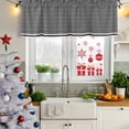 thumbnail image 6 of Farmhouse Black White Striped Valances for Windows, Decorative Rod Pocket Window Valance Curtains, Modern Stripes Short Curtain Drapes for Kitchen/Bathroom/Living Room, 2 Panels, 42" W x 12" L, 6 of 8