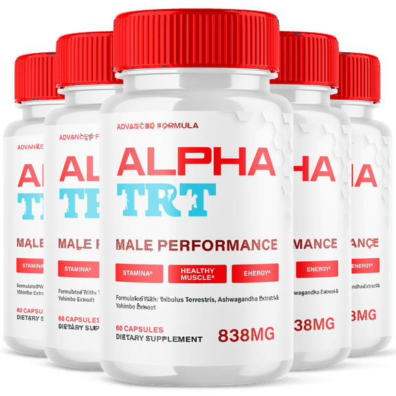 Alpha TRT Advanced Formula Pills All Natural Vitamin Supplement AlphaTRT 300 Capsules