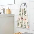 thumbnail image 3 of Yayeee 2 Pack Hand Towels for Bathroom 100% Cotton 16" x 28" Soft Absorbent Kitchen Towel, Red Floral, 3 of 7