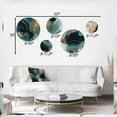 thumbnail image 4 of Designart "Marble Energy Metallic Circles IV" Abstract Marble Metal Wall Art Set of 5 Piece, 4 of 5
