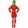 thumbnail image 1 of flatwhite Christmas Elf Costumes Red,Green (Women), 1 of 4