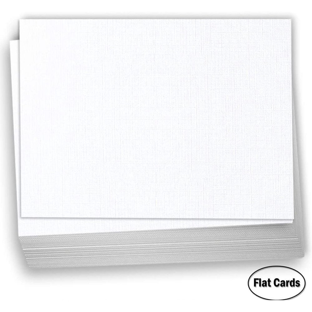 Hamilco White Linen Cardstock Paper 4.5x6.25 A6 Blank Index Cards Card