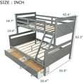 thumbnail image 7 of Harper & Bright Designs Solid Wood Twin Over Full Bunk Bed with Two Storage Drawer, Removable Ladder and Safety Guardrail, Convertible to 2 Separated beds, 7 of 7