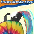thumbnail image 5 of Red and Yellow Tie Dye Pattern 17" School Backpacks for Teens,Waterproof Oxford Fabric,S-Shape Padded Straps for School,Travel,Hiking,Camping, 5 of 6