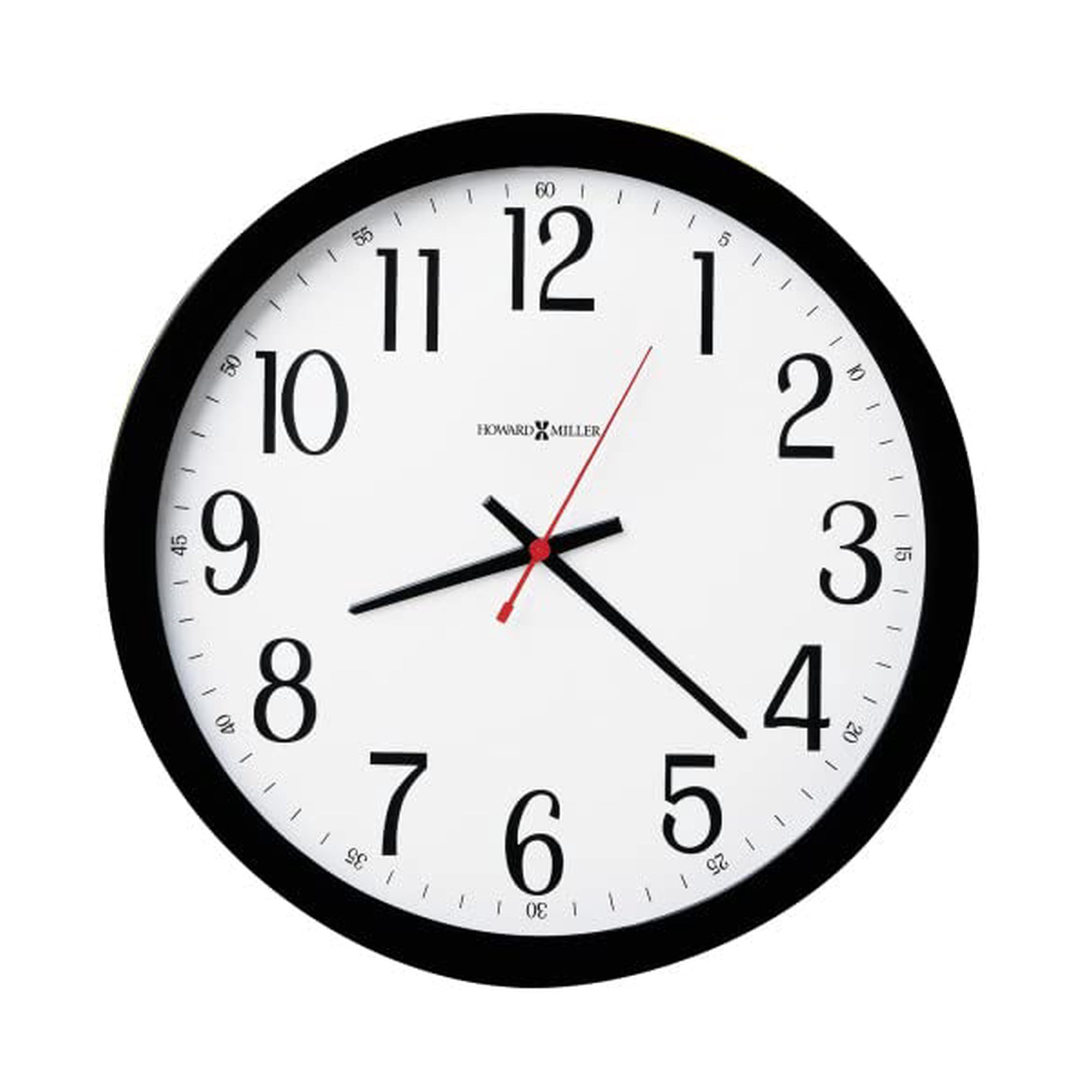 Howard Miller Drummond II Wall Clock, Classic Round Analog with Silent