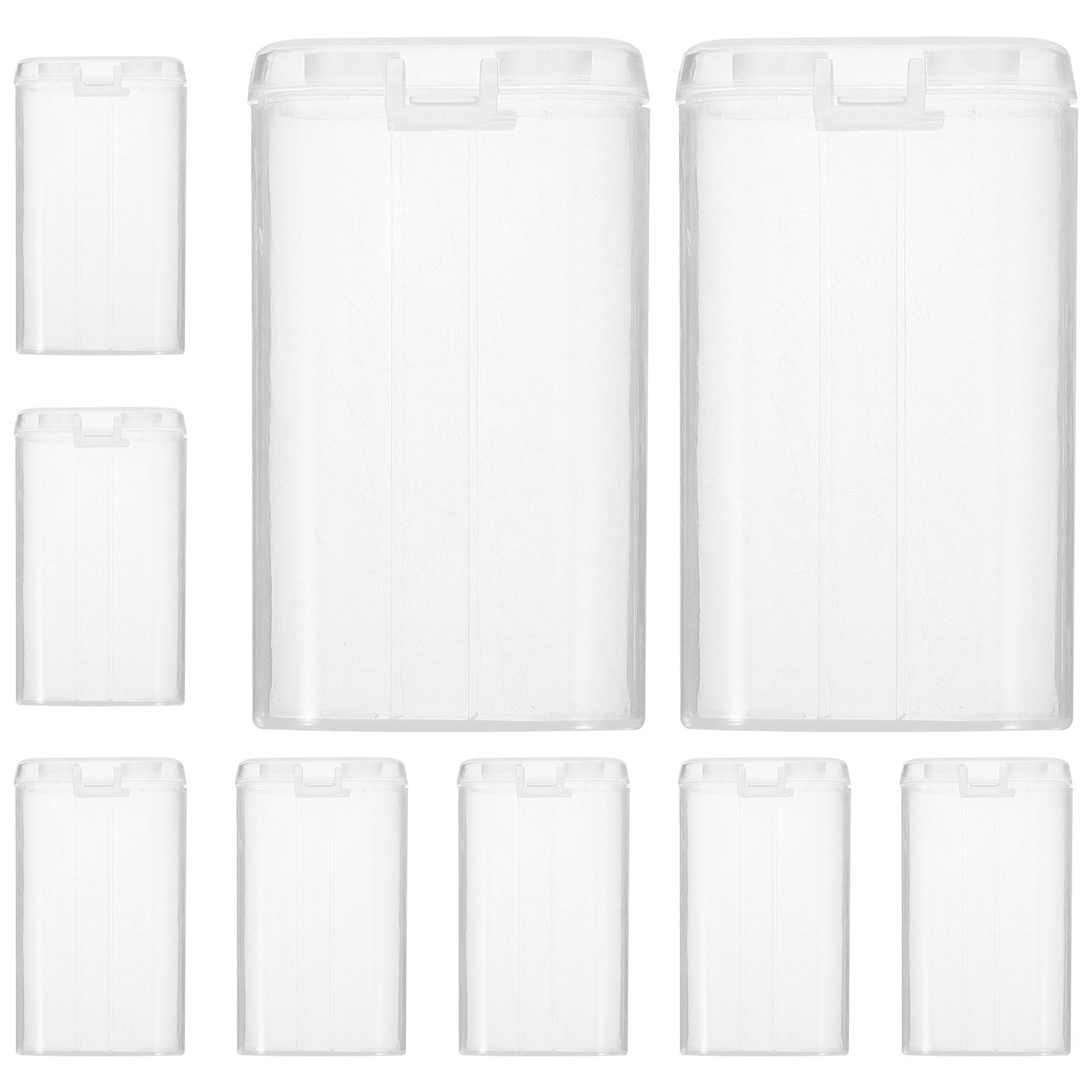 WEUVEB Plastic Battery Storage Case with Compact Space-Saving Design Holds 10 Batteries Securely