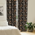 thumbnail image 3 of Ambesonne Aboriginal 4-Panel Curtains, Waves Dots and Boomerang, 56"x84", Grey Orange, 3 of 4