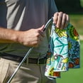 thumbnail image 2 of Uther Cart Golf Towel in Multi Fashion Prints, Golf Towels for Golf Bags for Men and Women Golf Accessories, Microfiber Sports Towel with Carabiner Clip (15 Inch x 24 Inch), 2 of 7