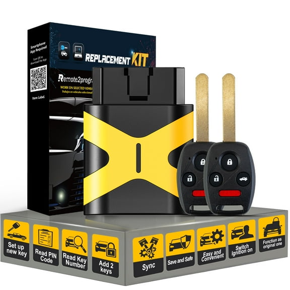 Key Fob Remote DIY Programming Replacement for 2006-2011 Honda Civic EX Si Keyless Entry 4 Buttons Remote Control with FCC: N5F-S0084A